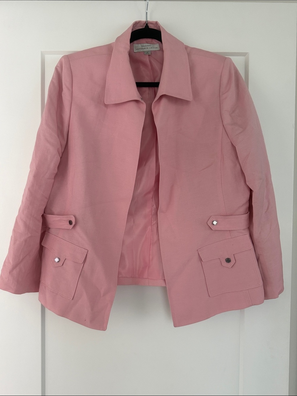 Tahari ASL Soft Pink Women's Tailored Blazer Jacket